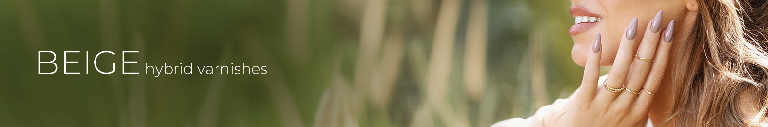 Beige hybrid varnishes