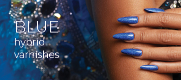 Blue hybrid varnishes