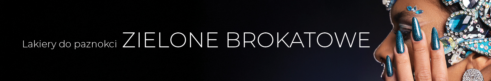 Zielone brokatowe lakiery do paznokci Zielone brokatowe lakiery do paznokci