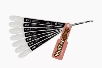 Wzornik kolorów GEL POLISH COFFEE SHOP 445-451 Niewymalowany