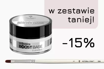 Zestaw Baza hybrydowa witaminowa BOOST BASE Clearell 12 ml + pędzel GEL BRUSH 086 1