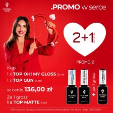 TOP GUN 15 ml + TOP GLOSS 15ML + TOP MATTE 8 ml za 0,01 zł