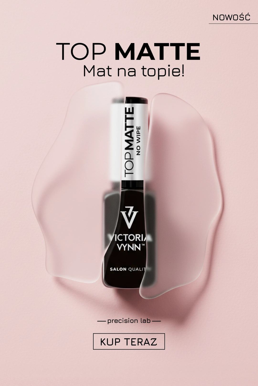 PL Nowość GEL POLISH Top Matte No Wipe 