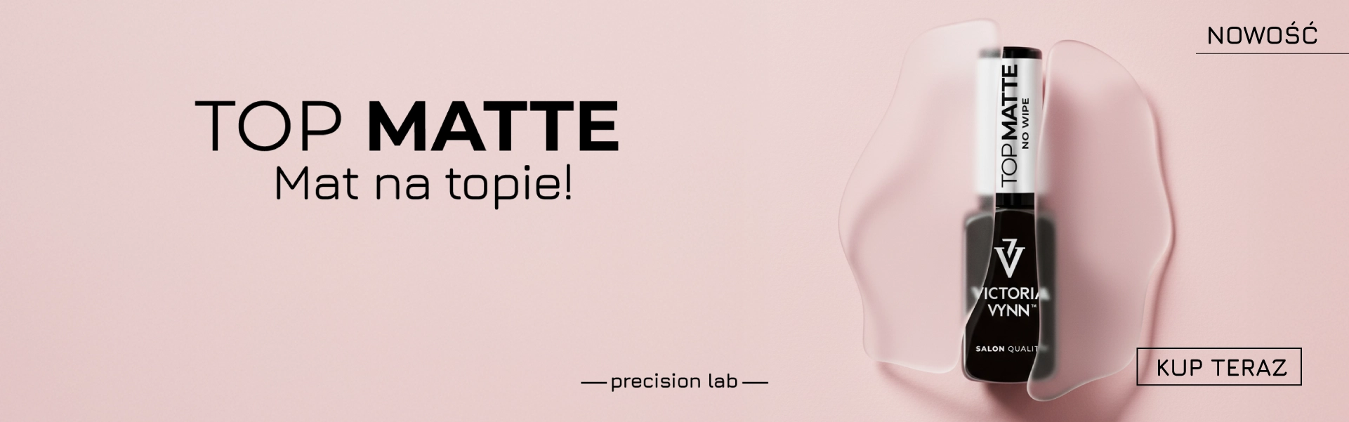 PL Nowość GEL POLISH Top Matte No Wipe 