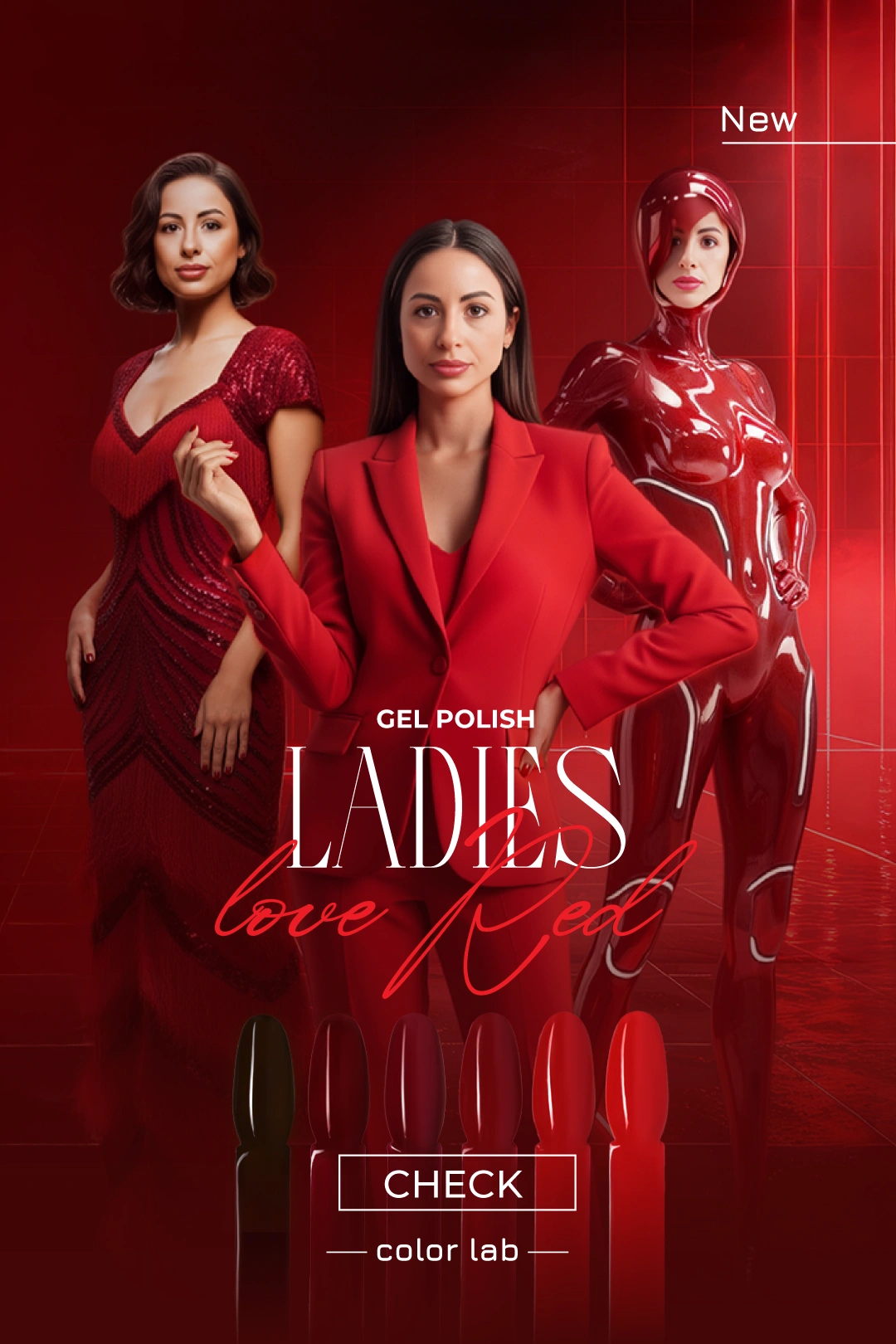 En NEW GEL POLISH Ladies love red