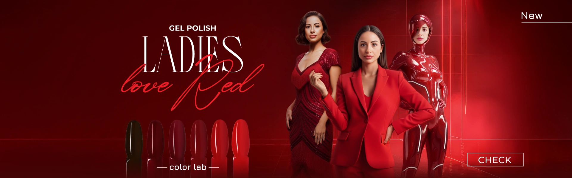 En NEW GEL POLISH Ladies love red