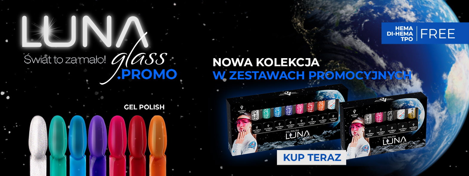 Zestawy promocyjne lakierów hybrydowych Luna Glass