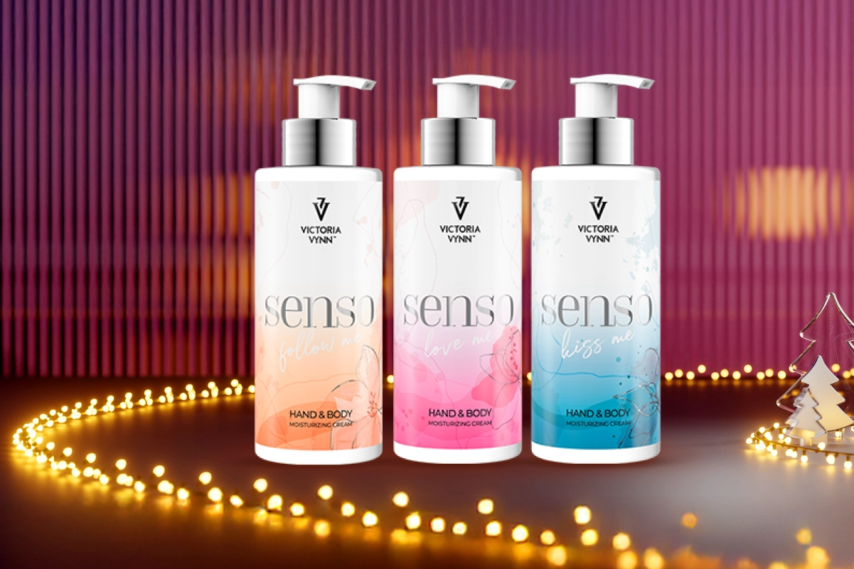 Zestaw kremów do pielęgnacji dłoni i ciała VICTORIA VYNN SENSO Love Me 250 ml, Kiss Me 250 ml, Follow Me 250 ml - Kalendarz adwentowy Victoria Vynn dzień 21