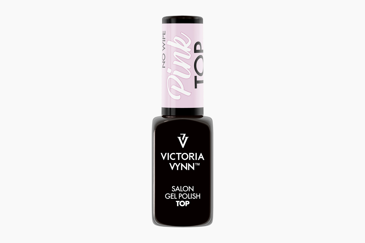 GEL POLISH TOP Pink No Wipe 8 ml