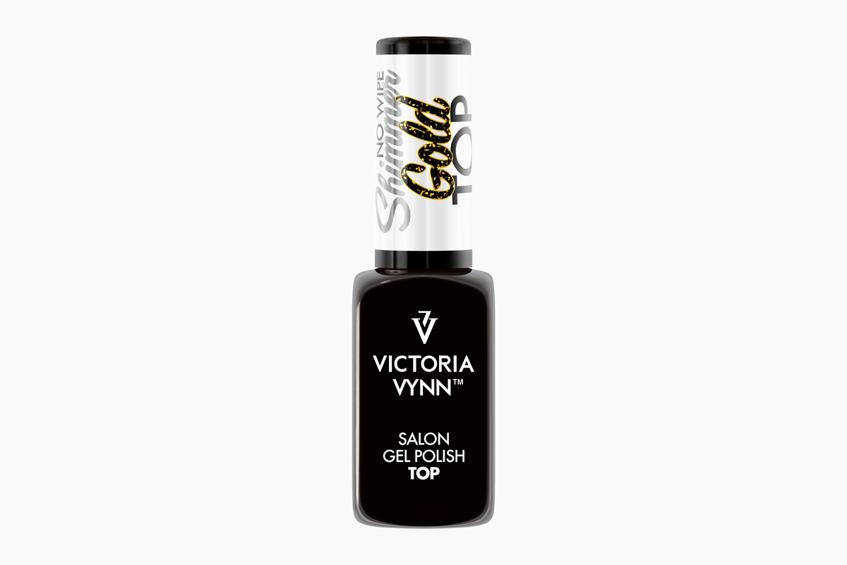 GEL POLISH TOP Shimmer Gold No Wipe 8 ml